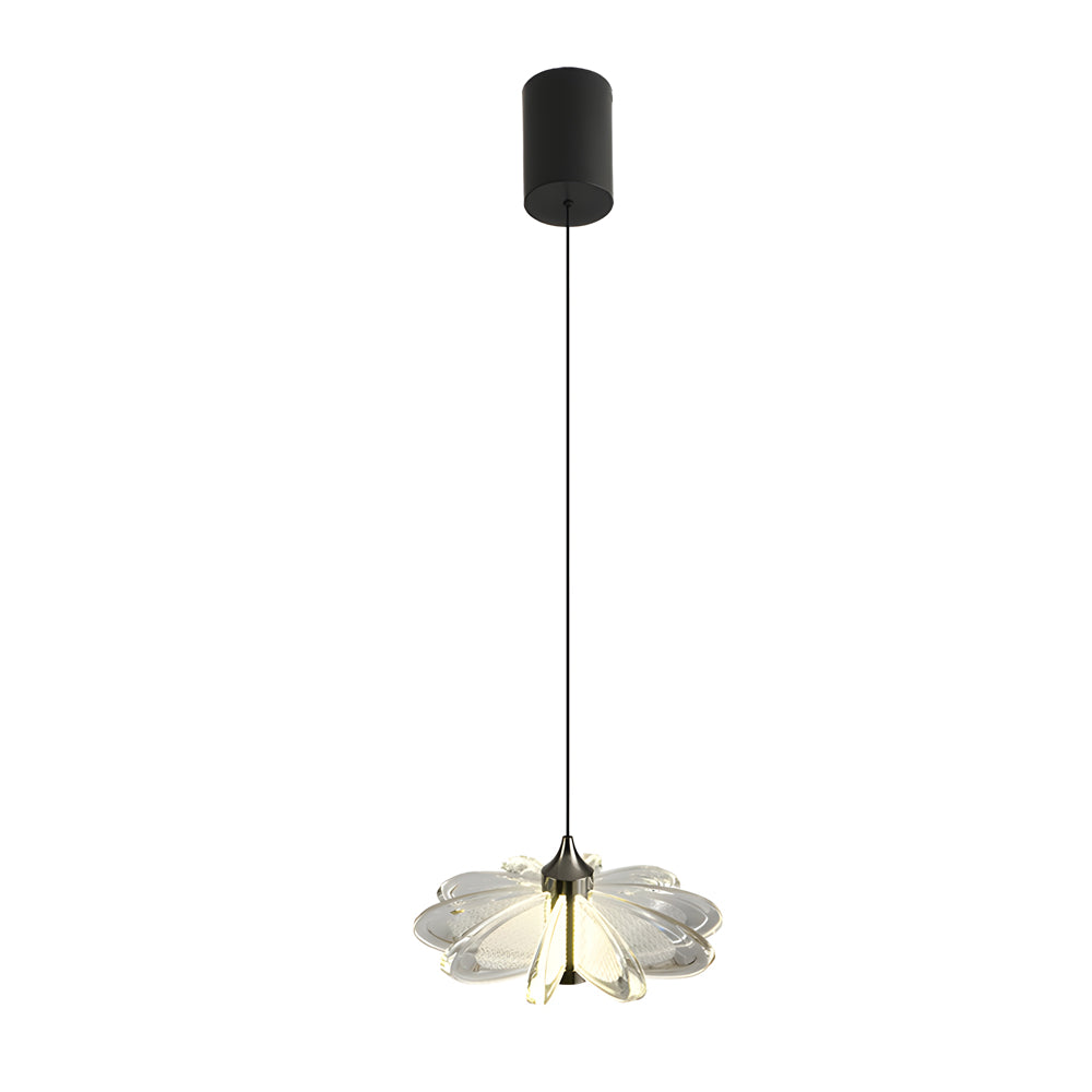 Modern Flower Shape Acrylic Pendant Light Creative Luxury Hanging Chandelier for Living Room