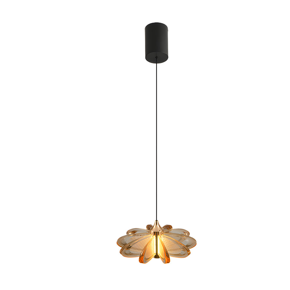 Modern Flower Shape Acrylic Pendant Light Creative Luxury Hanging Chandelier for Living Room