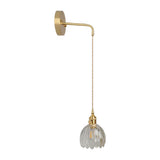 Modern Flower Shape Glass LED Pendant Light Nordic Artistic Hanging Lamp for Living Dining Room