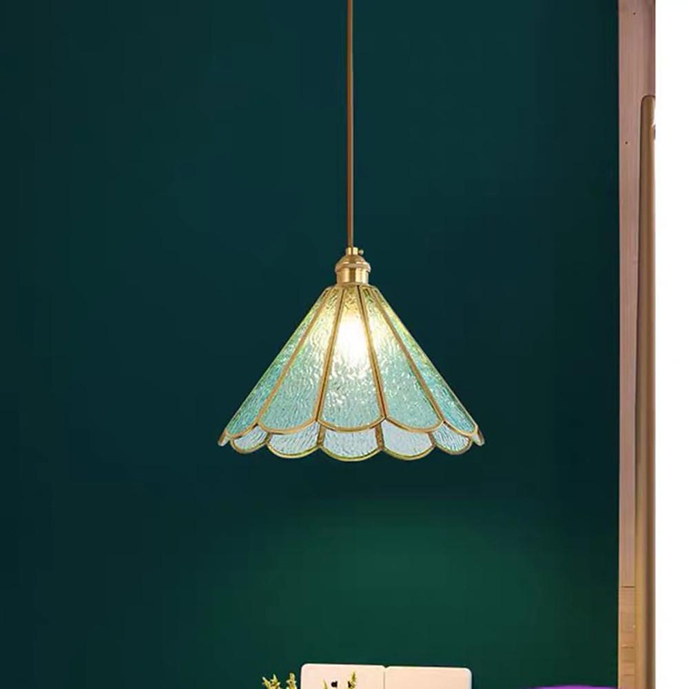 Modern Flower Shaped Glass Pendant Light LED Hanging Ceiling Lamp for Kitchen Island Dining Room