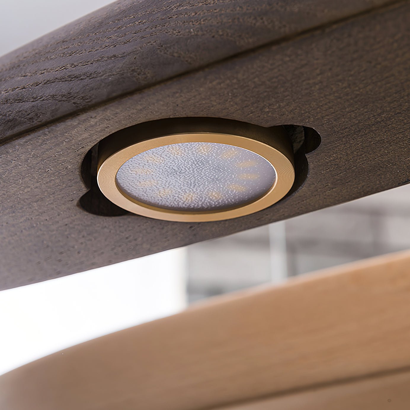 Modern Fluid Wood LED Pendant Light Waveform Architectural Hanging Chandelier Lamp
