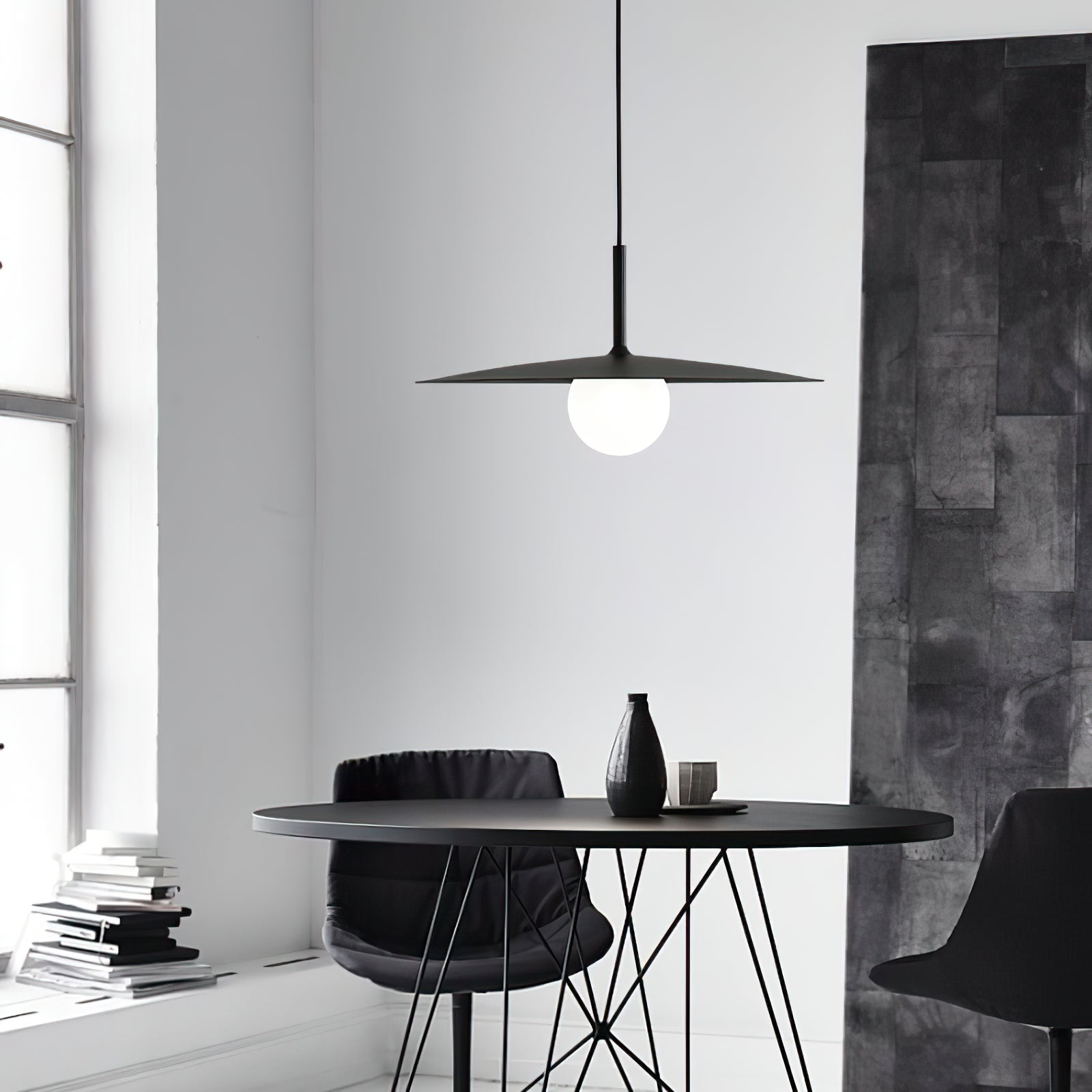Modern Flying Saucer Glass Pendant Light LED Ceiling Hanging Fixture for Dining Room