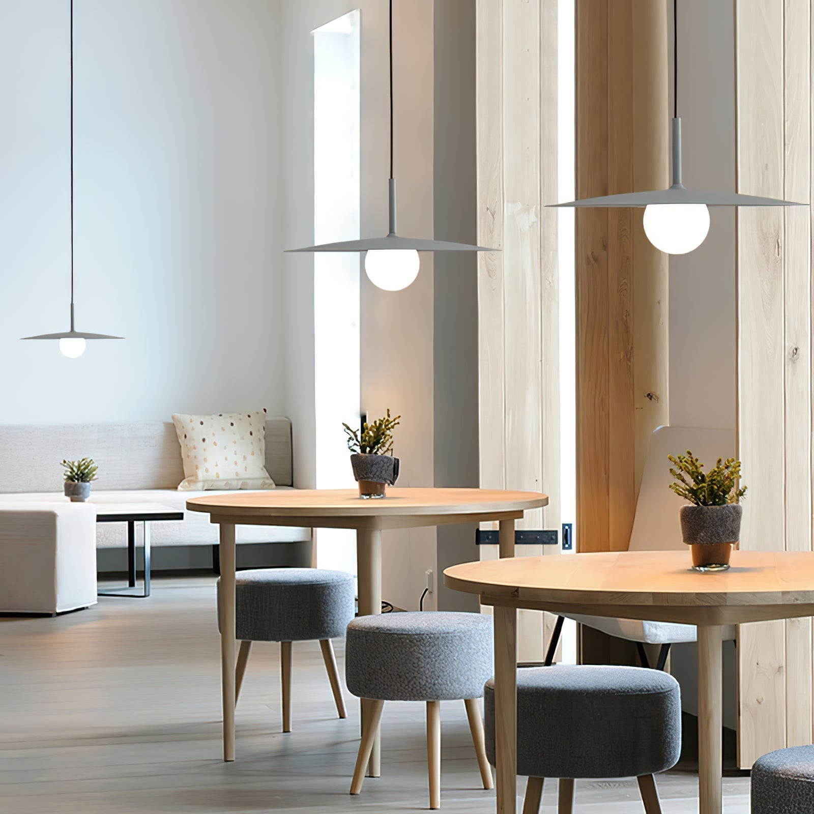 Modern Flying Saucer Glass Pendant Light LED Ceiling Hanging Fixture for Dining Room