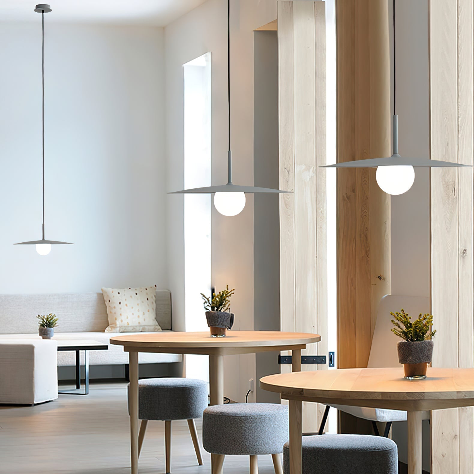 Modern Flying Saucer Glass Pendant Light LED Ceiling Hanging Fixture for Dining Room