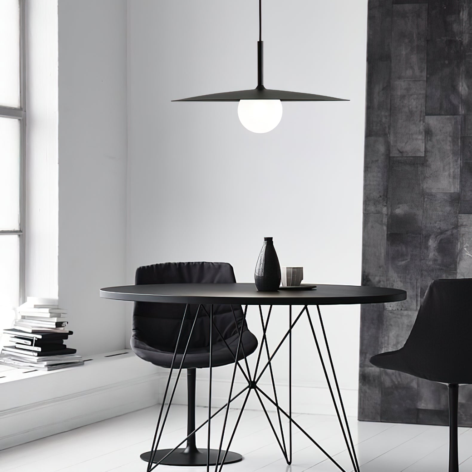 Modern Flying Saucer Glass Pendant Light LED Ceiling Hanging Fixture for Dining Room
