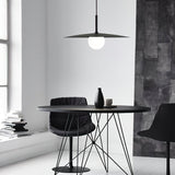 Modern Flying Saucer Glass Pendant Light LED Ceiling Hanging Fixture for Dining Room