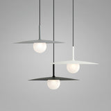 Modern Flying Saucer Glass Pendant Light LED Ceiling Hanging Fixture for Dining Room