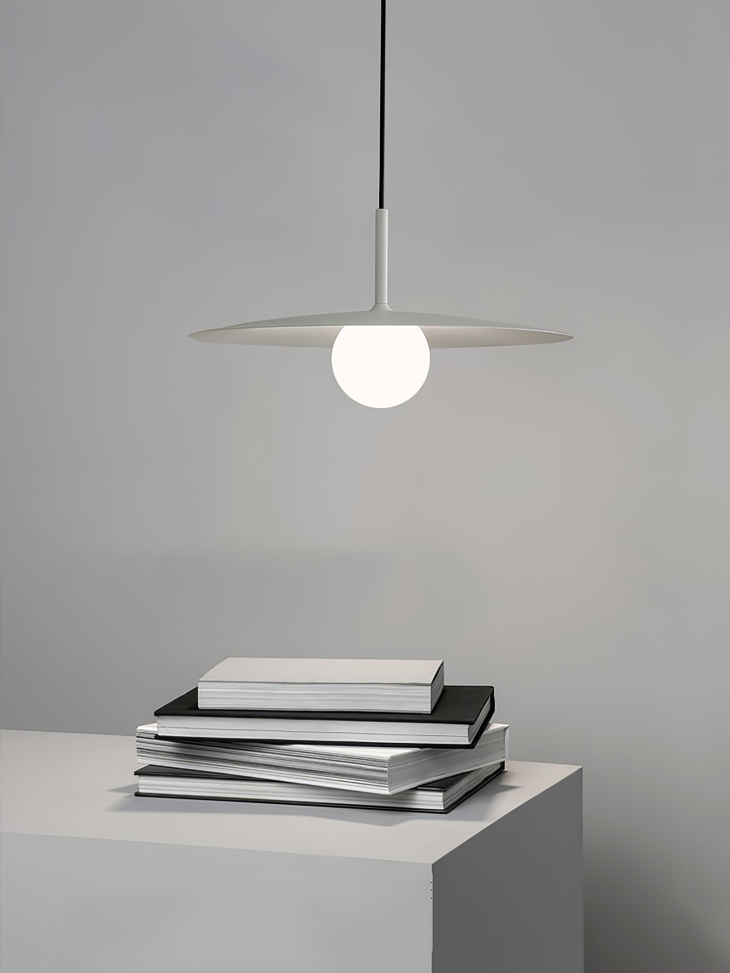 Modern Flying Saucer Glass Pendant Light LED Ceiling Hanging Fixture for Dining Room