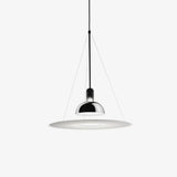Modern Flying Saucer Pendant Light with PMMA Diffuser and Chrome Reflector