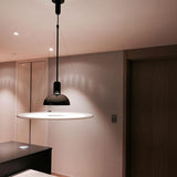 Modern Flying Saucer Pendant Light with PMMA Diffuser and Chrome Reflector