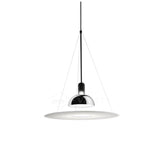 Modern Flying Saucer Pendant Light with PMMA Diffuser and Chrome Reflector