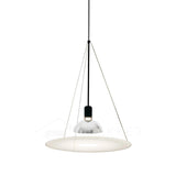 Modern Flying Saucer Pendant Light with PMMA Diffuser and Chrome Reflector