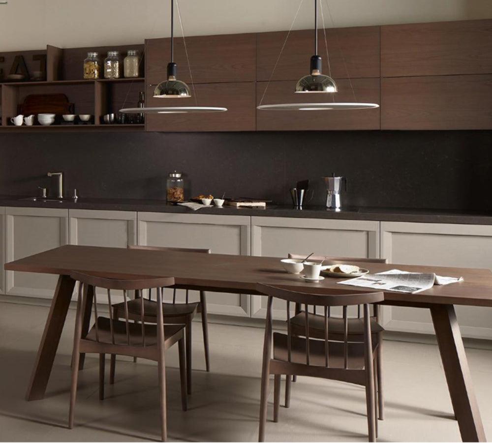 Modern Flying Saucer Pendant Light with PMMA Diffuser and Chrome Reflector