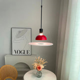 Modern Flying Saucer Pendant Light with PMMA Diffuser and Chrome Reflector