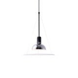 Modern Flying Saucer Pendant Light with PMMA Diffuser and Chrome Reflector