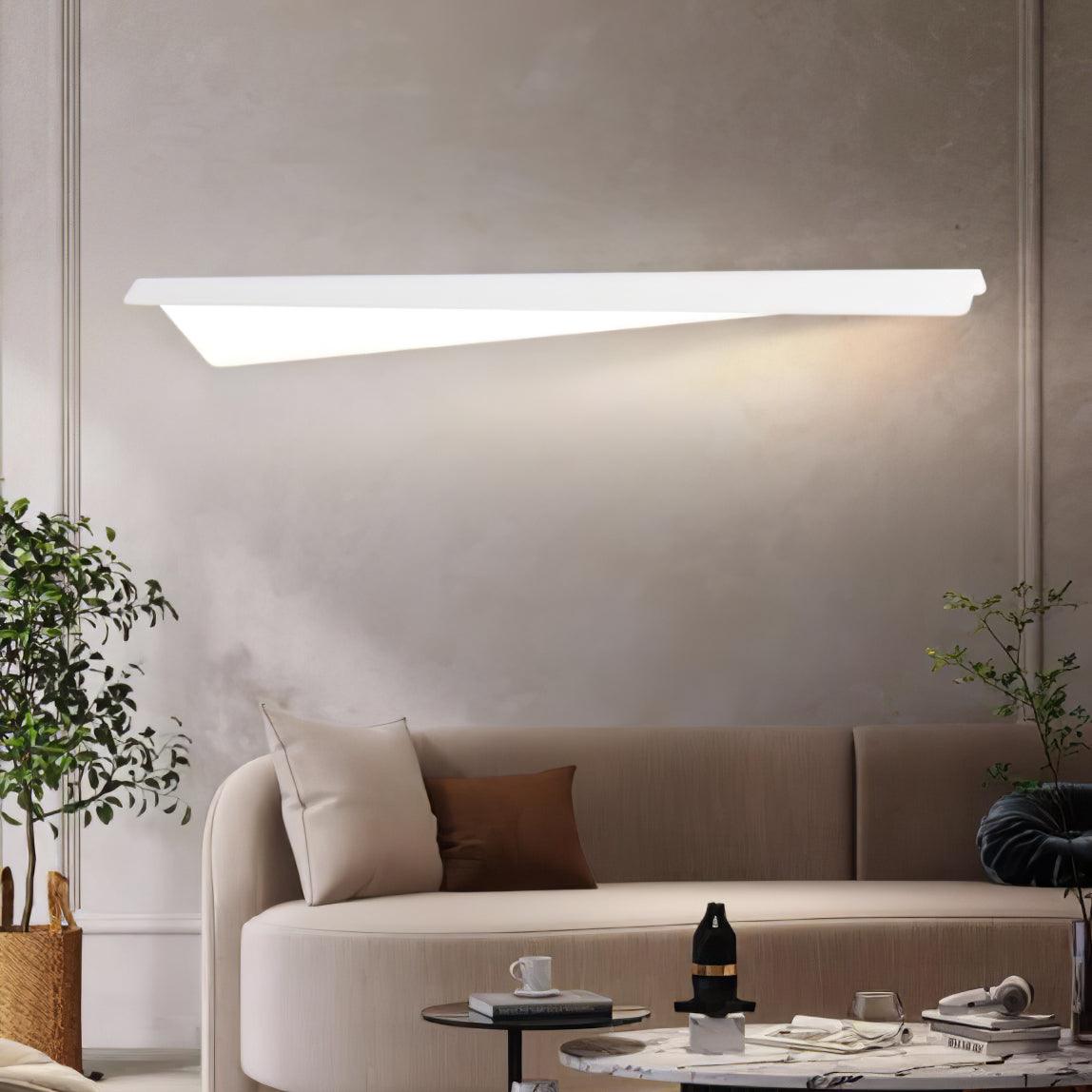 Modern Folding Line LED Wall Sconce Minimalist Linear White Aluminum Light