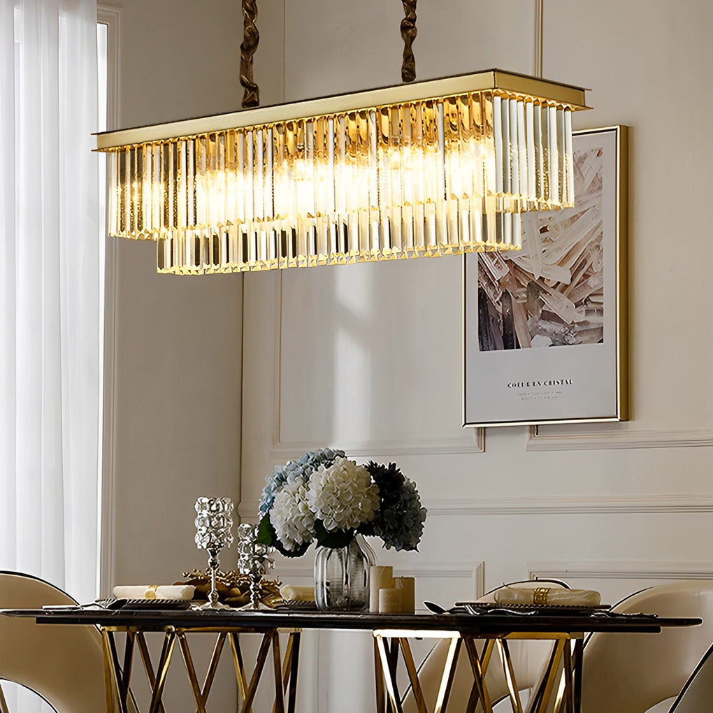 Modern Four Layer Round Crystal Chandelier Luxury 3 Color Dimming Pendant Lighting