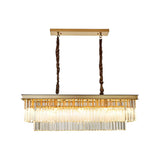 Modern Four Layer Round Crystal Chandelier Luxury 3 Color Dimming Pendant Lighting