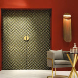 Modern Fringed Metal Wall Sconce Pair Gold and Chrome Indoor Lighting for Living Room
