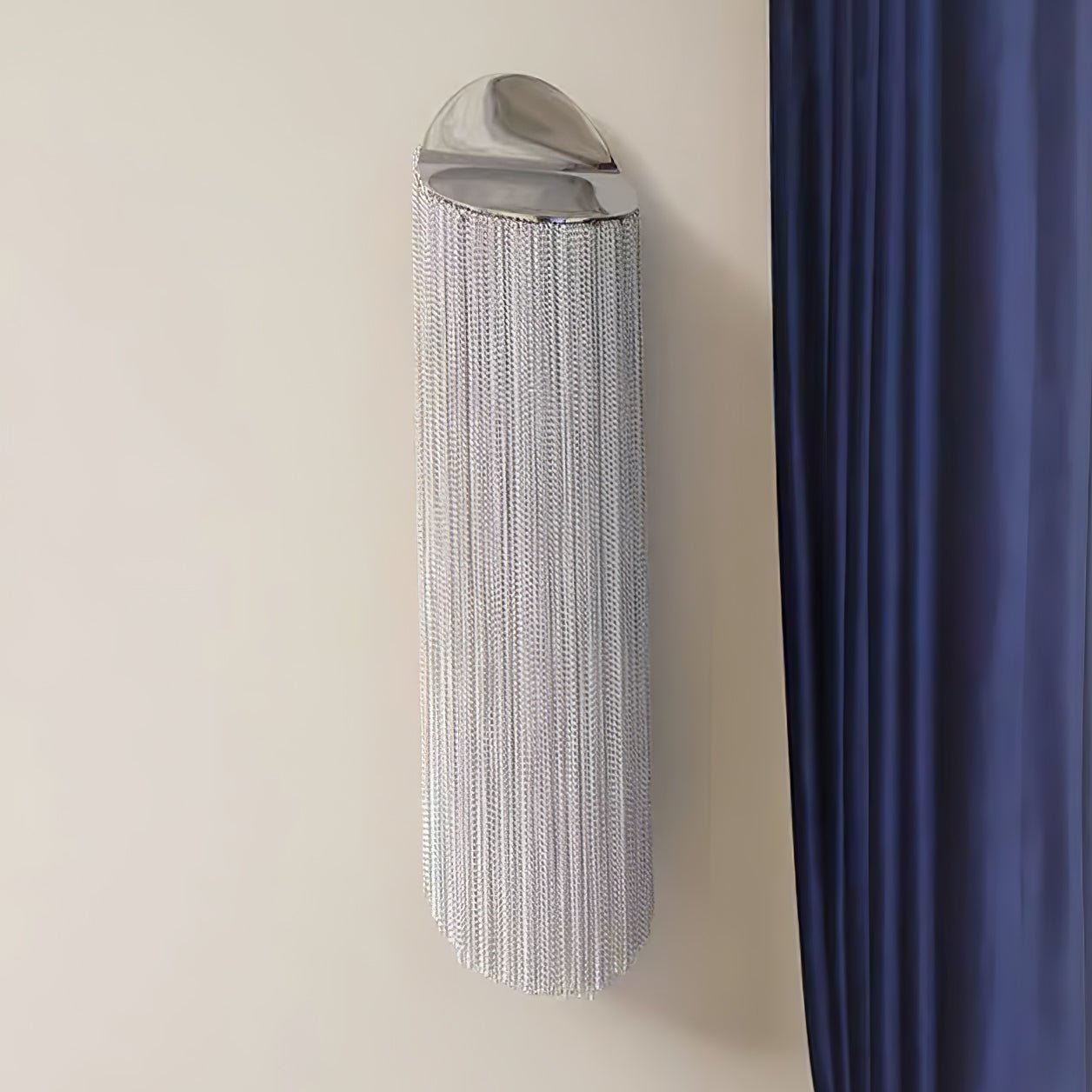 Modern Fringed Metal Wall Sconce Pair Gold and Chrome Indoor Lighting for Living Room