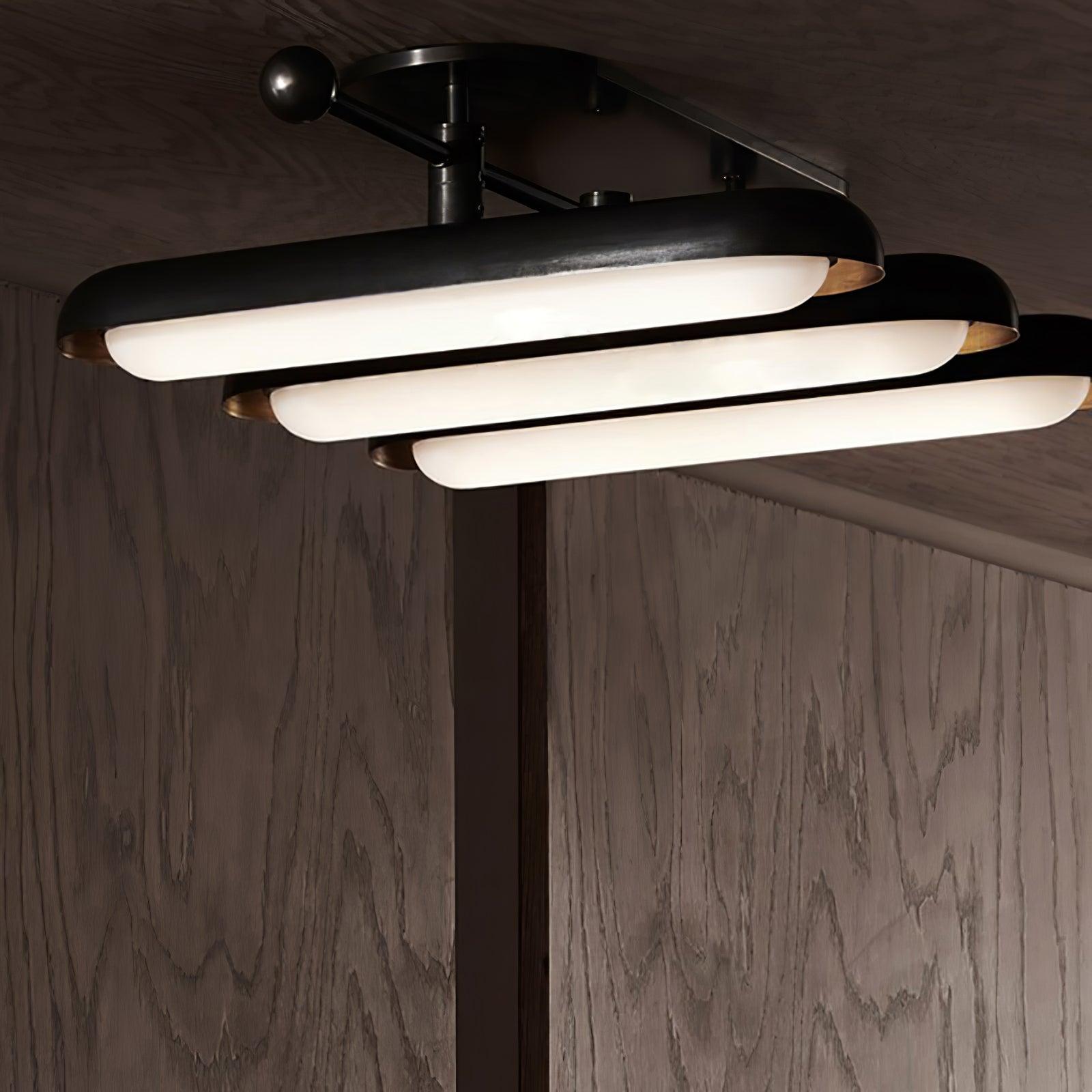 Modern Frosted Glass Capsule LED Wall Sconce and Ceiling Light Set of 2 in Metal Finish