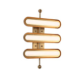 Modern Frosted Glass Capsule LED Wall Sconce and Ceiling Light Set of 2 in Metal Finish