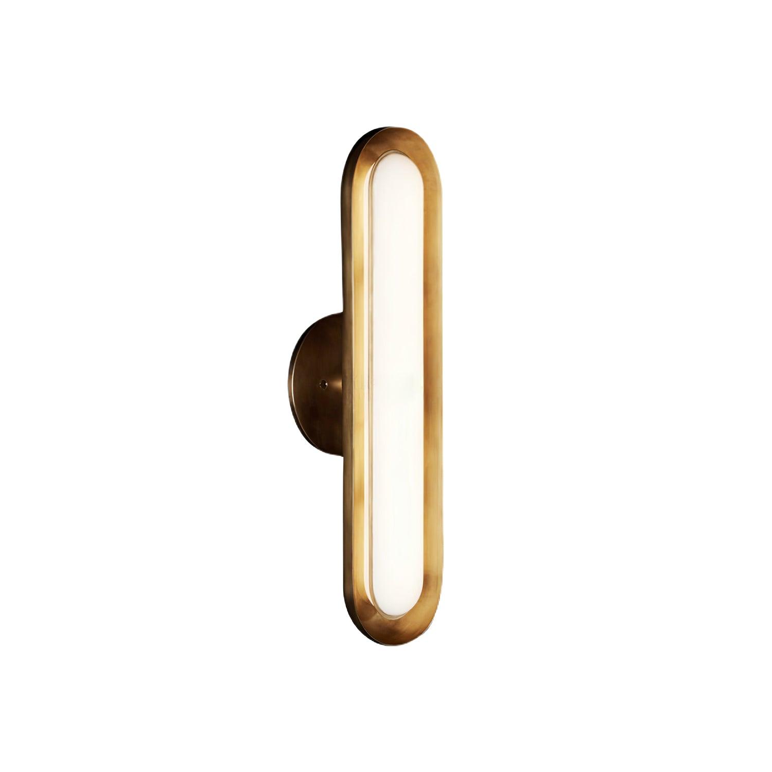 Modern Frosted Glass Capsule LED Wall Sconce and Ceiling Light Set of 2 in Metal Finish