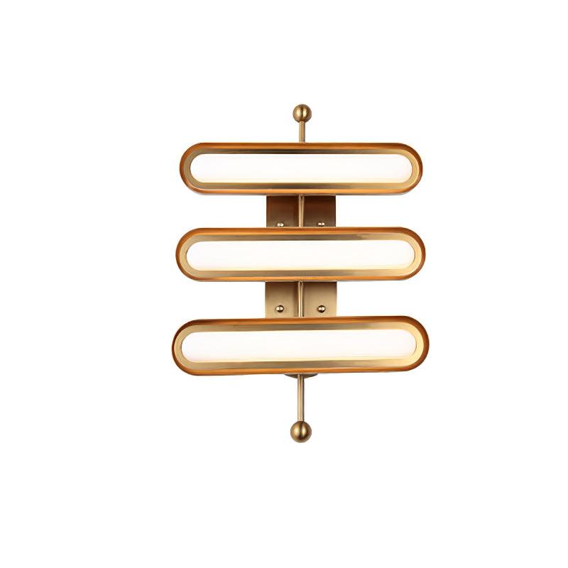 Modern Frosted Glass Capsule LED Wall Sconce and Ceiling Light Set of 2 in Metal Finish