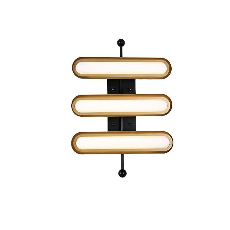 Modern Frosted Glass Capsule LED Wall Sconce and Ceiling Light Set of 2 in Metal Finish