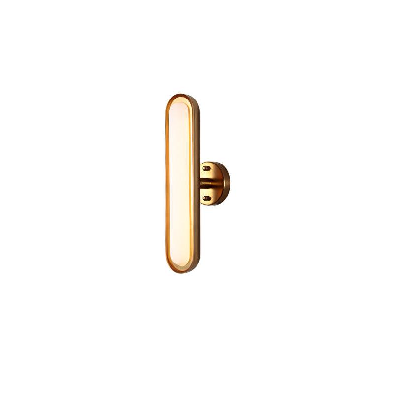 Modern Frosted Glass Capsule LED Wall Sconce and Ceiling Light Set of 2 in Metal Finish