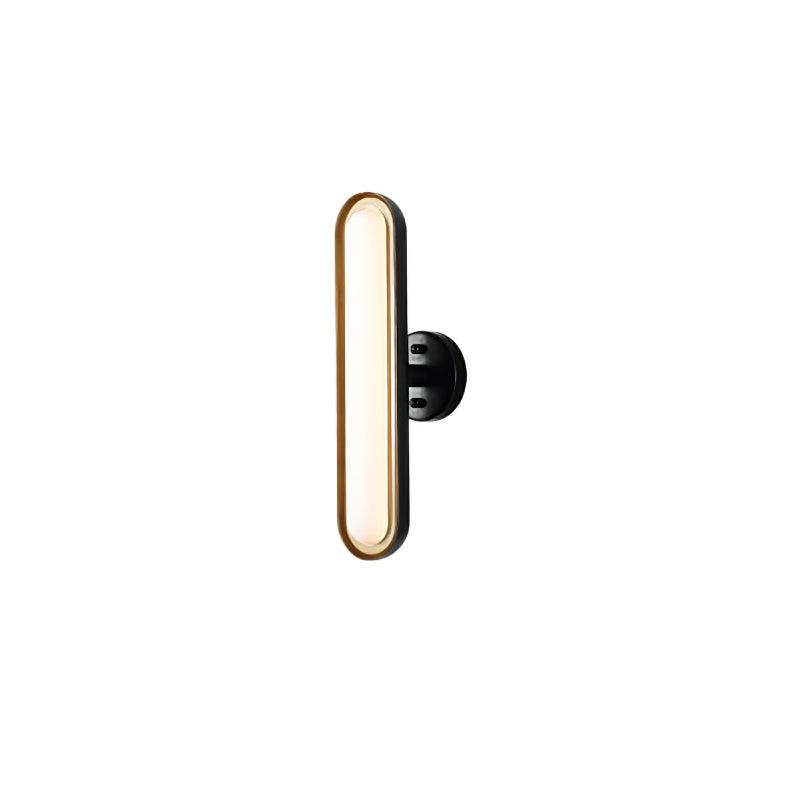 Modern Frosted Glass Capsule LED Wall Sconce and Ceiling Light Set of 2 in Metal Finish