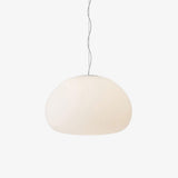 Modern Frosted Glass Drop Pendant Light Contemporary White Ceiling Hanging Fixture