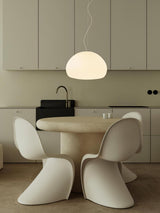 Modern Frosted Glass Drop Pendant Light Contemporary White Ceiling Hanging Fixture