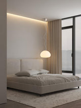 Modern Frosted Glass Drop Pendant Light Contemporary White Ceiling Hanging Fixture