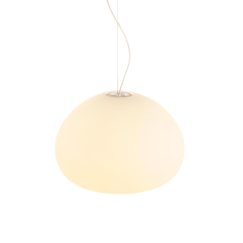 Modern Frosted Glass Drop Pendant Light Contemporary White Ceiling Hanging Fixture