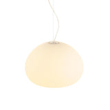 Modern Frosted Glass Drop Pendant Light Contemporary White Ceiling Hanging Fixture