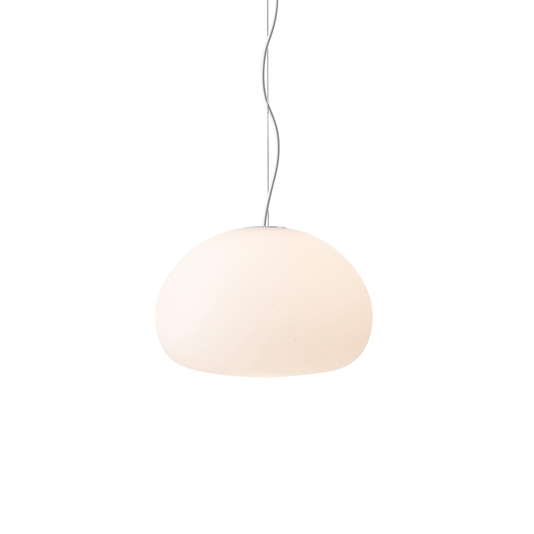 Modern Frosted Glass Drop Pendant Light Contemporary White Ceiling Hanging Fixture