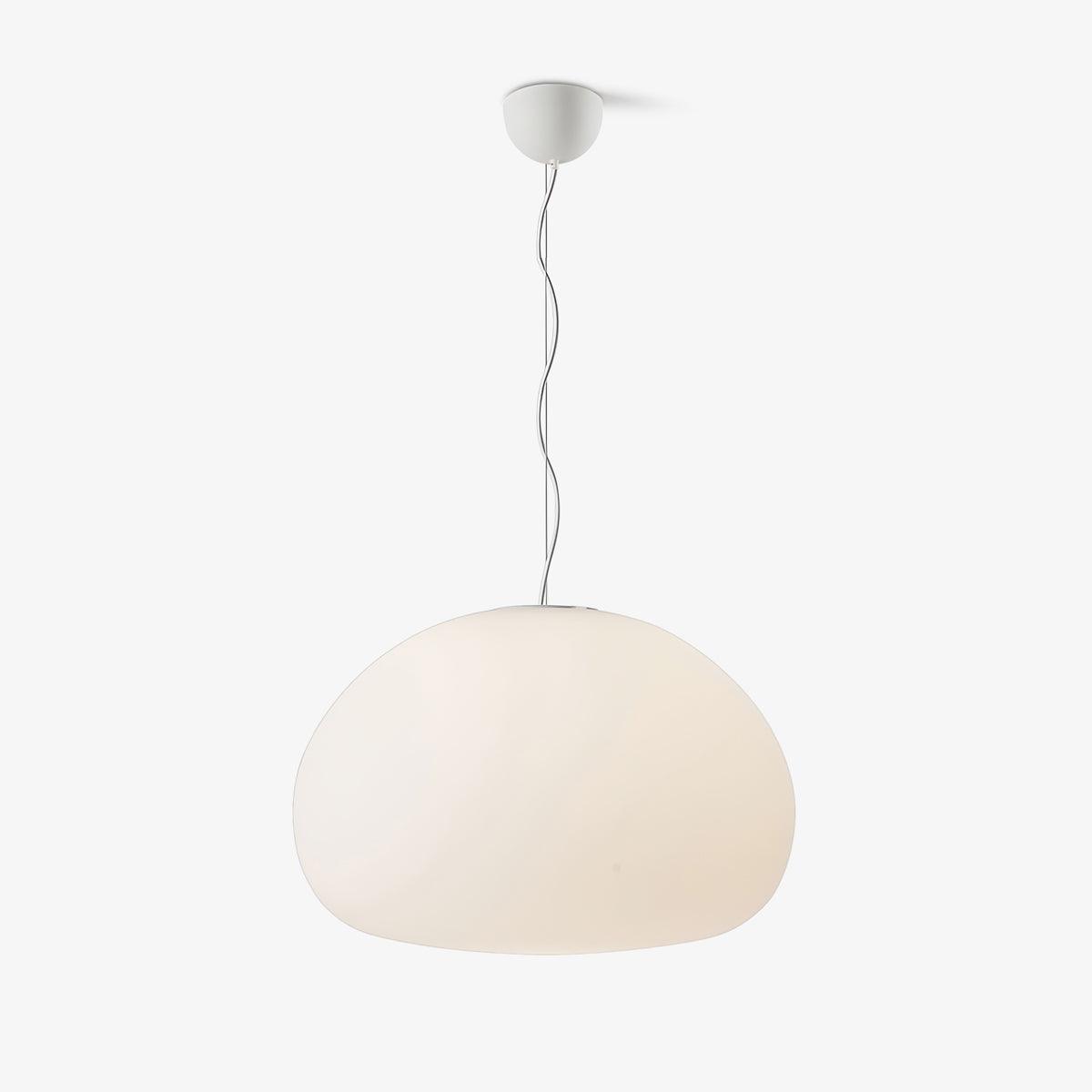 Modern Frosted Glass Drop Pendant Light Contemporary White Ceiling Hanging Fixture
