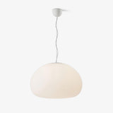 Modern Frosted Glass Drop Pendant Light Contemporary White Ceiling Hanging Fixture