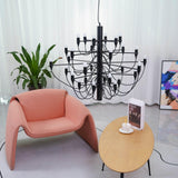 Modern Fruit Drop Chandelier Suspension Light Multi Bulb Mirror Polish Steel Ceiling Lamp for Living Room Dining