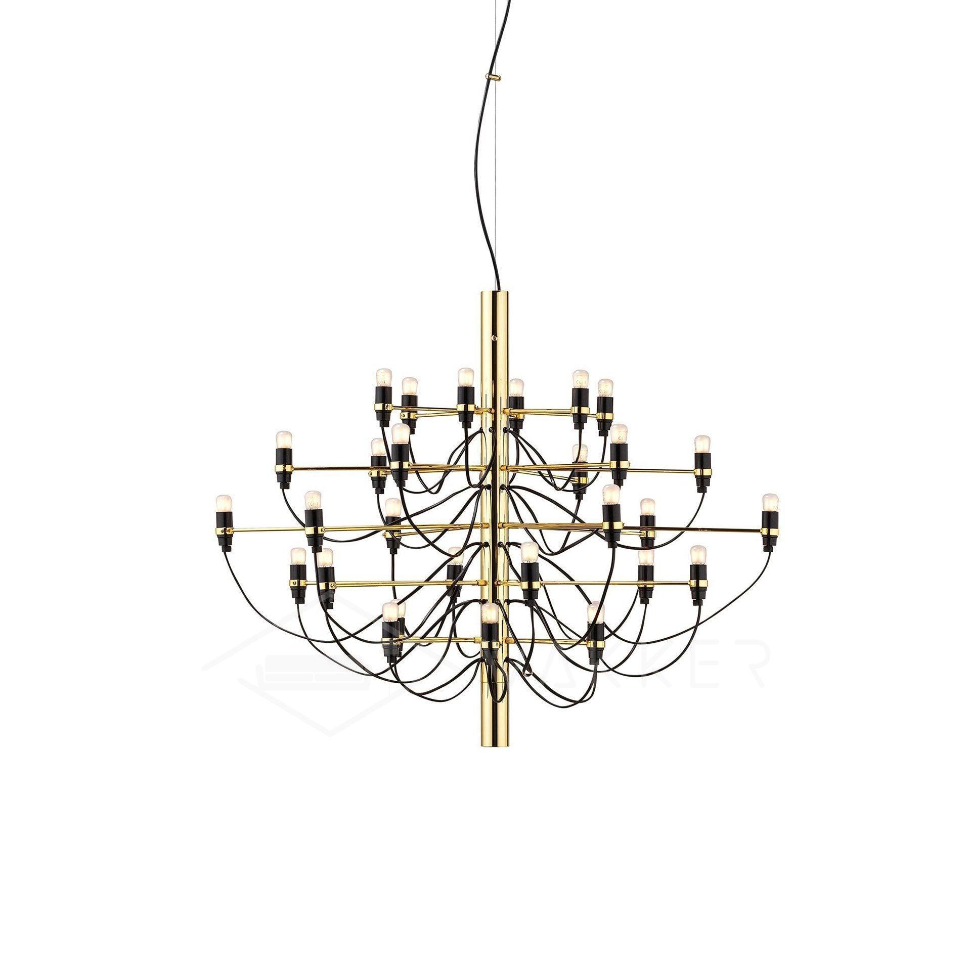 Modern Fruit Drop Chandelier Suspension Light Multi Bulb Mirror Polish Steel Ceiling Lamp for Living Room Dining
