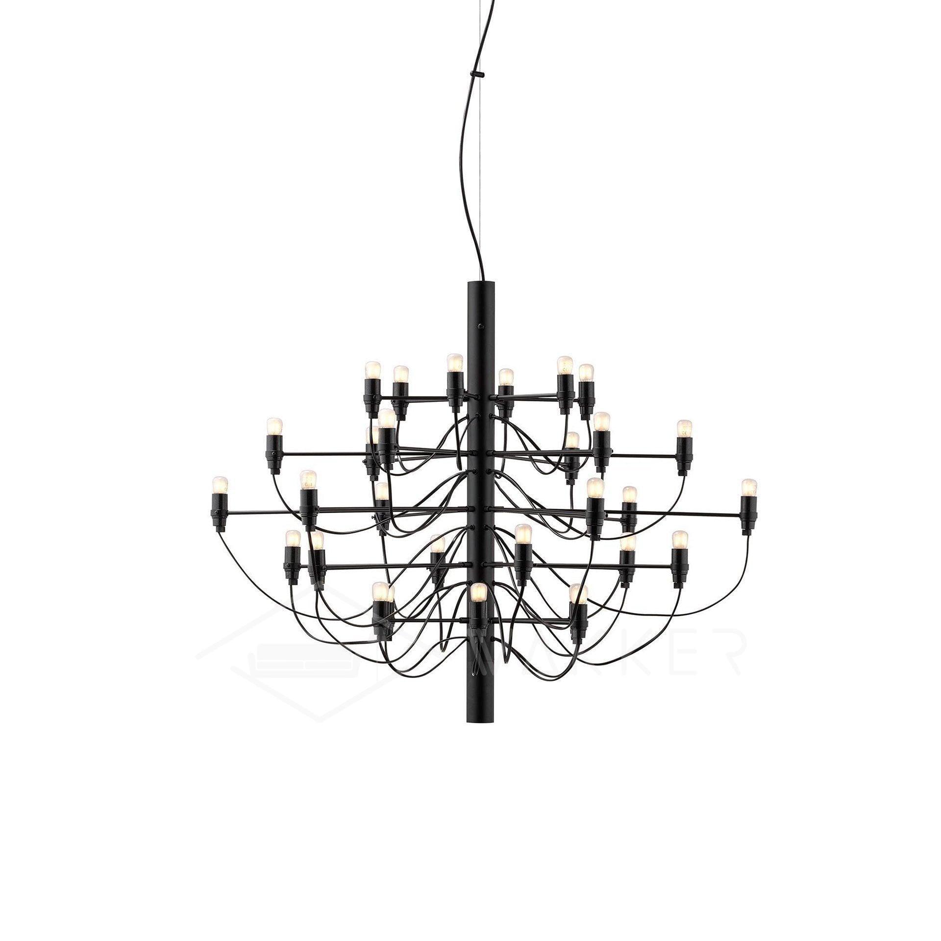 Modern Fruit Drop Chandelier Suspension Light Multi Bulb Mirror Polish Steel Ceiling Lamp for Living Room Dining