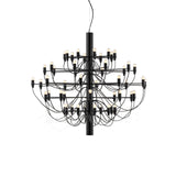Modern Fruit Drop Chandelier Suspension Light Multi Bulb Mirror Polish Steel Ceiling Lamp for Living Room Dining