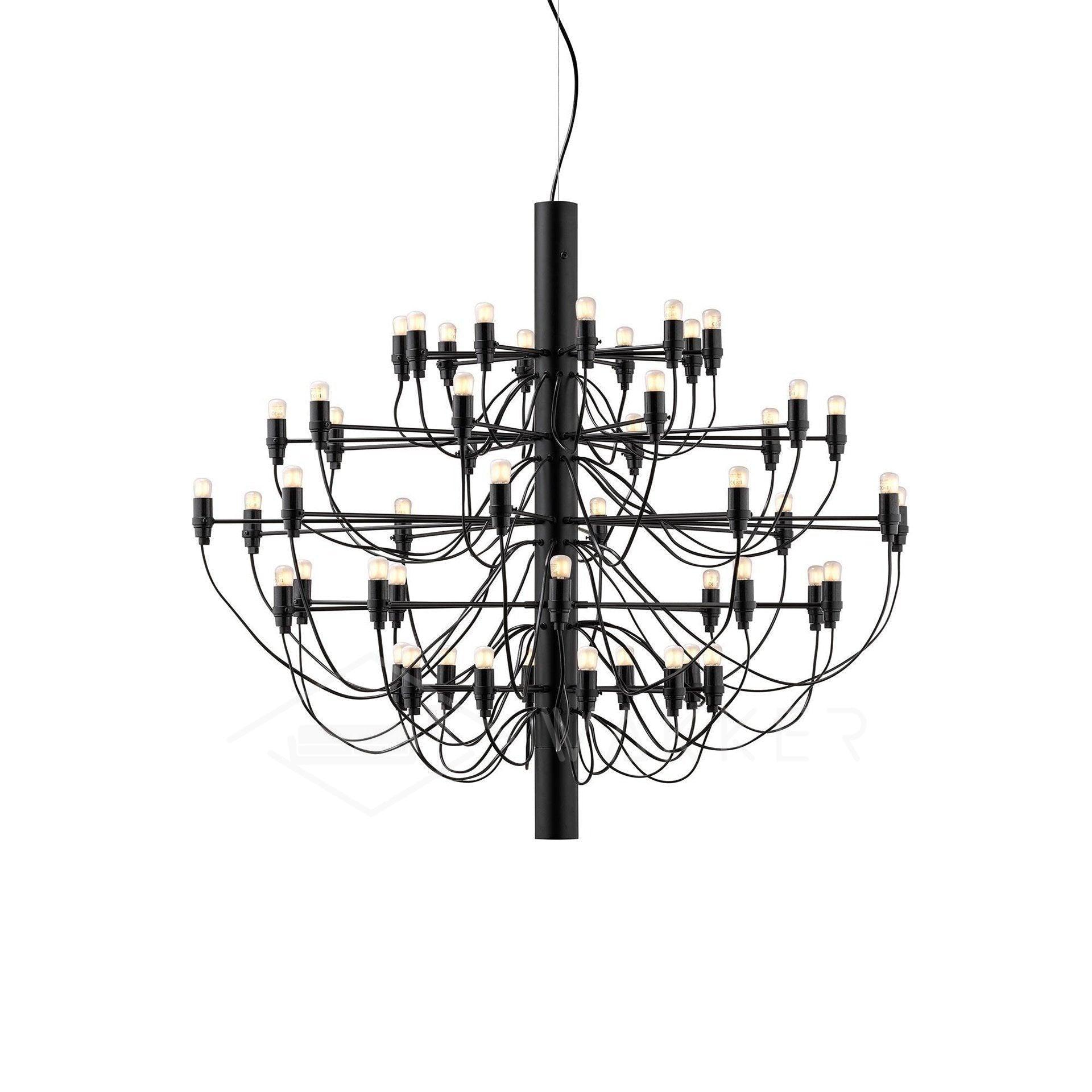Modern Fruit Drop Chandelier Suspension Light Multi Bulb Mirror Polish Steel Ceiling Lamp for Living Room Dining