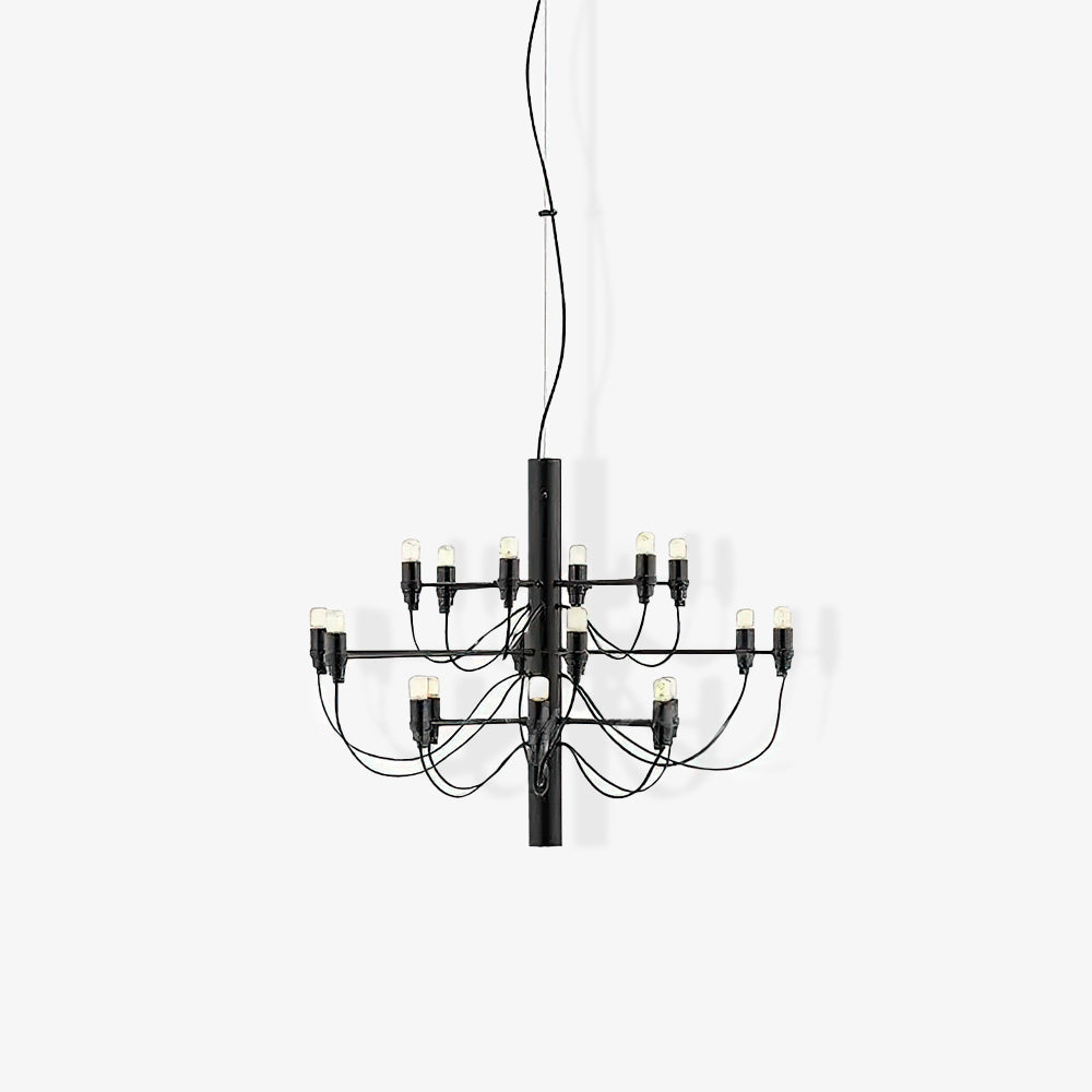Modern Fruit Drop Chandelier Suspension Light Multi Bulb Mirror Polish Steel Ceiling Lamp for Living Room Dining
