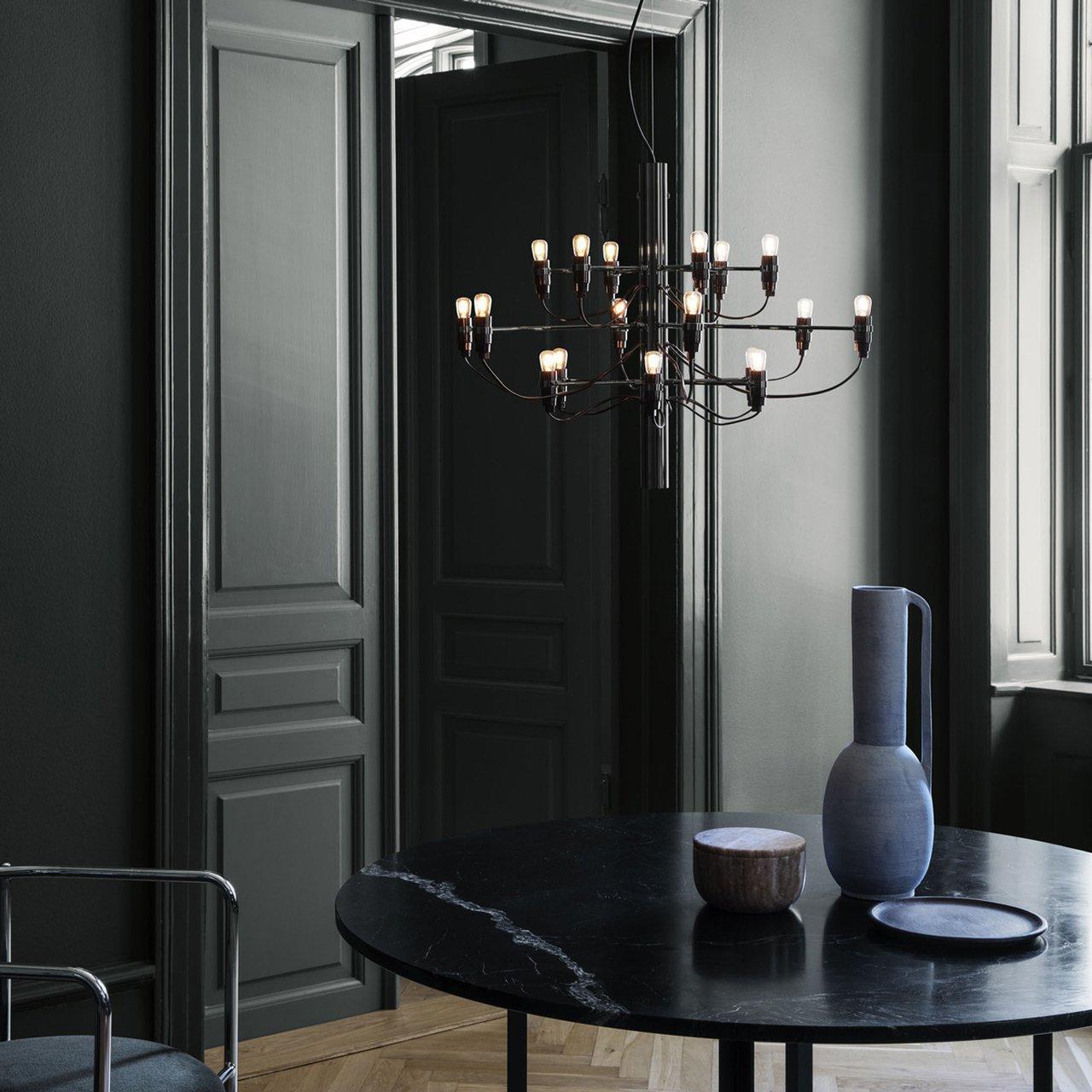 Modern Fruit Drop Chandelier Suspension Light Multi Bulb Mirror Polish Steel Ceiling Lamp for Living Room Dining