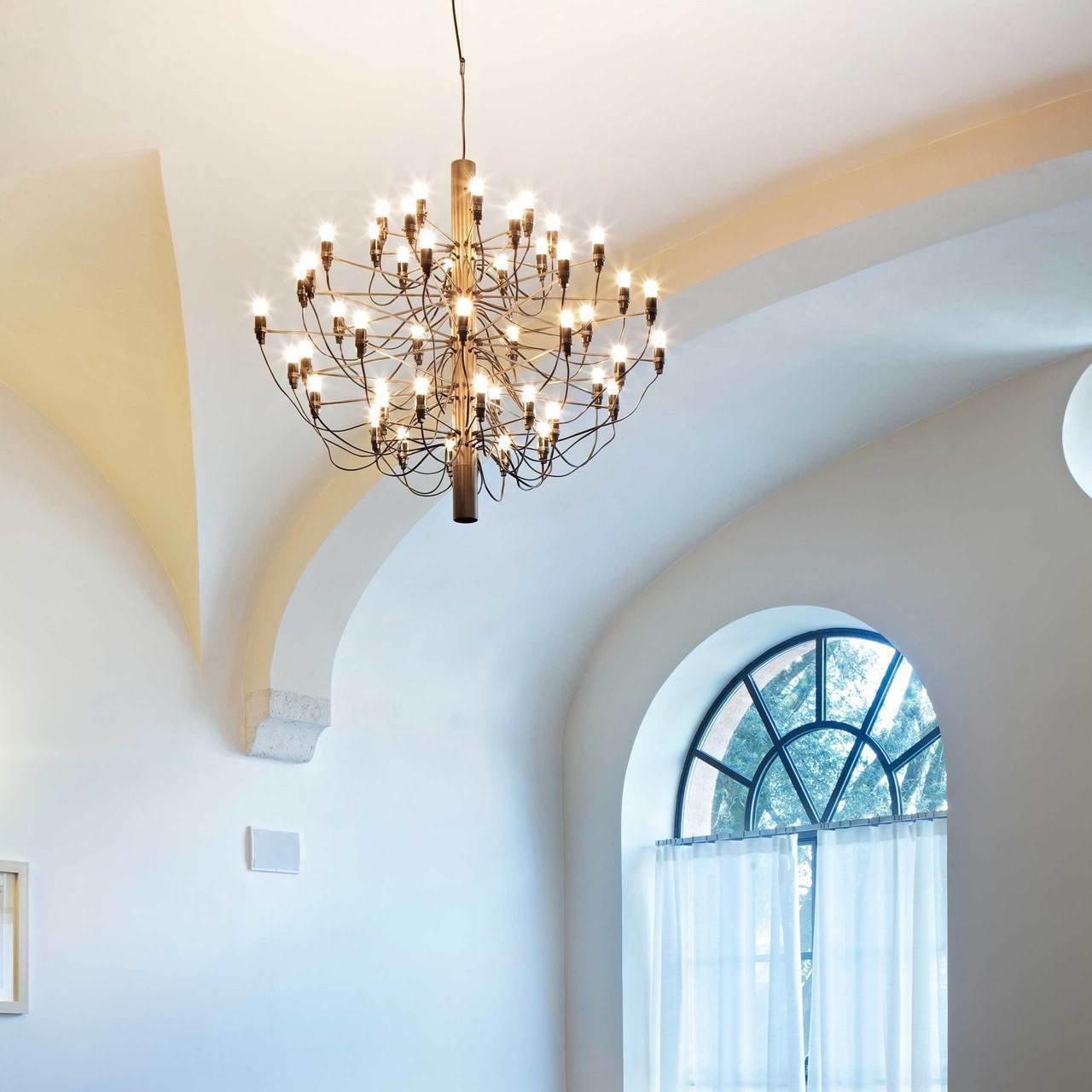 Modern Fruit Drop Chandelier Suspension Light Multi Bulb Mirror Polish Steel Ceiling Lamp for Living Room Dining