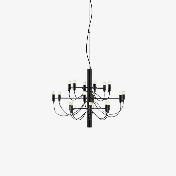 Modern Fruit Drop Chandelier Suspension Light Multi Bulb Mirror Polish Steel Ceiling Lamp for Living Room Dining