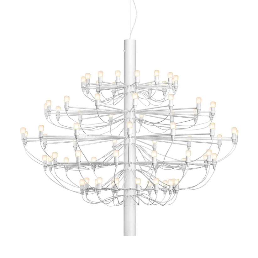Modern Fruit Drop Chandelier Suspension Light Multi Bulb Mirror Polish Steel Ceiling Lamp for Living Room Dining