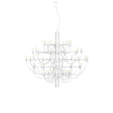 Modern Fruit Drop Chandelier Suspension Light Multi Bulb Mirror Polish Steel Ceiling Lamp for Living Room Dining